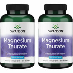 Swanson Magnesium Taurate bottle on shelf for daily mineral support