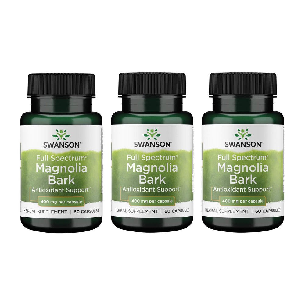Swanson Magnolia Bark bottle front for daily wellness display.