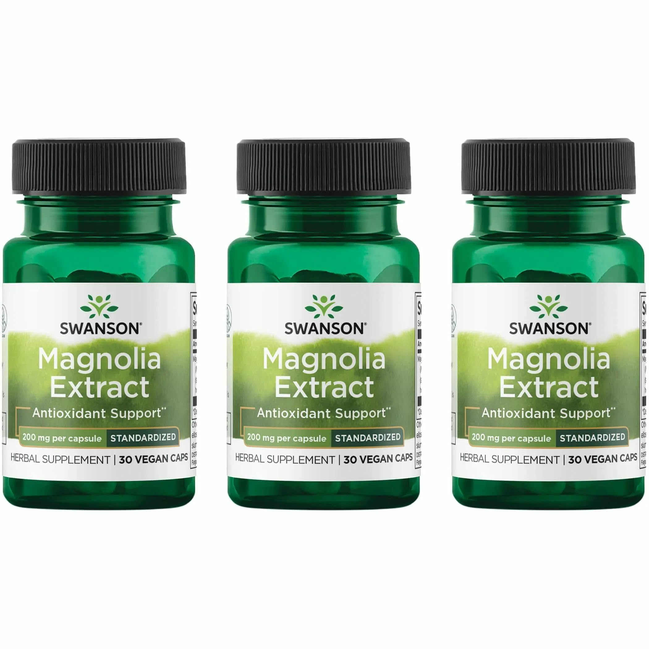 Swanson Magnolia Bark capsule closeup for daily digestive and nervous system support.
