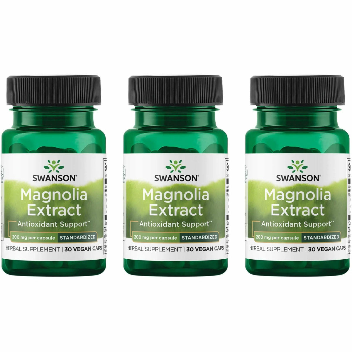 Swanson Magnolia Bark capsule closeup for daily digestive and nervous system support.