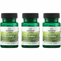 Swanson Magnolia Bark capsule closeup for daily digestive and nervous system support.