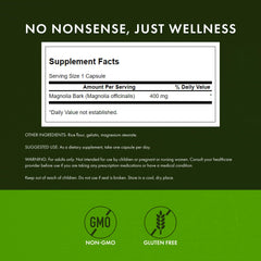 Swanson Magnolia Bark pack label with full-spectrum formula.