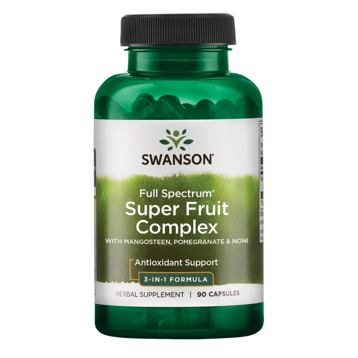 Swanson Mangosteen/Pomegranate/Noni Complex bottle for daily antioxidant support.