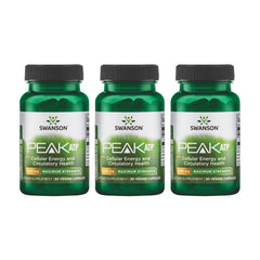 Swanson Maximum Strength Peak ATP bottle with capsules for energy support.
