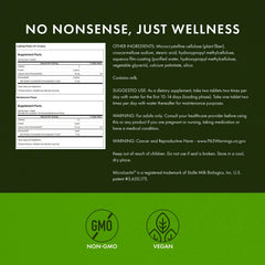 Swanson Microlactin label close-up indicating quality and testing