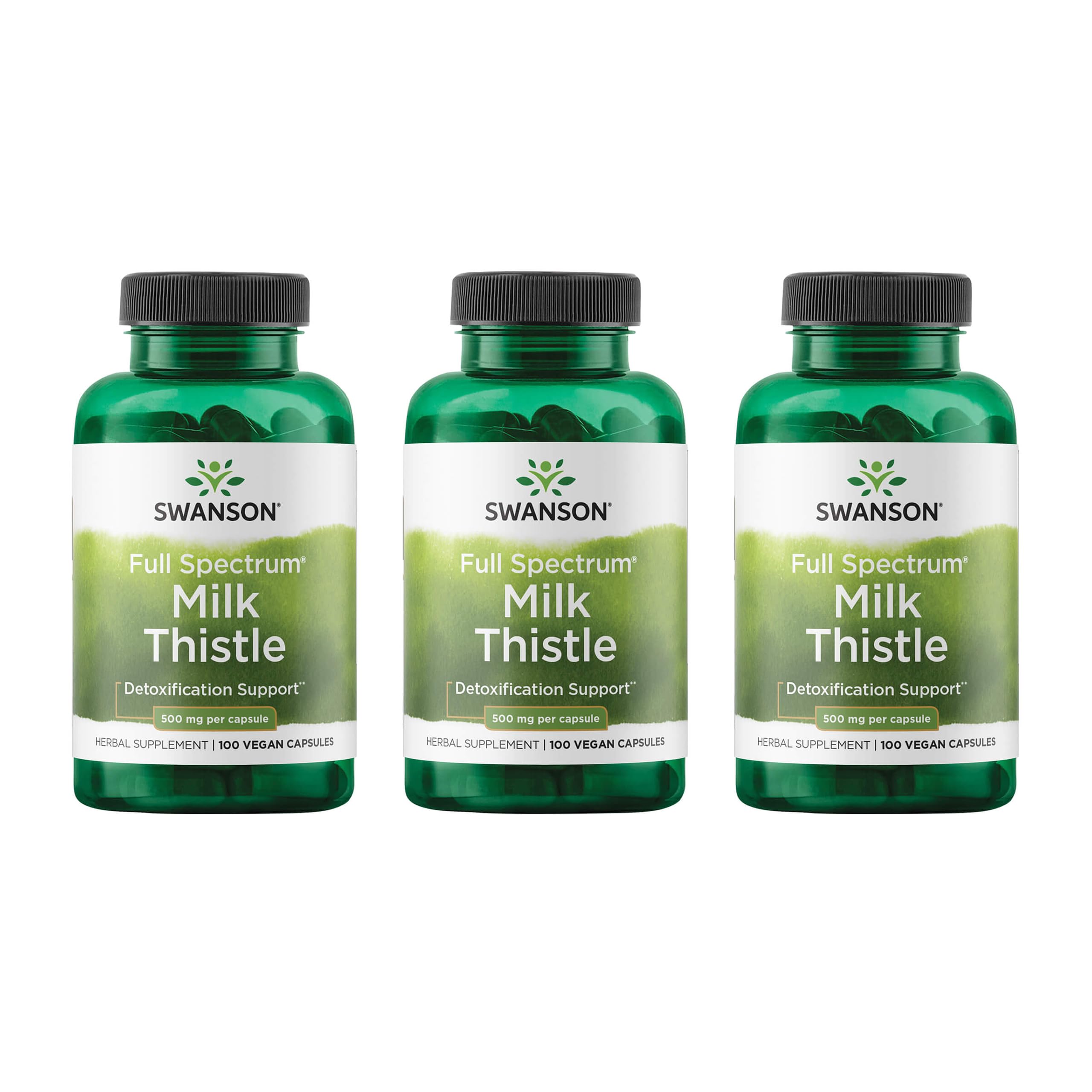 Swanson Milk Thistle 500 mg bottle in view, supporting liver wellness and daily vitality.