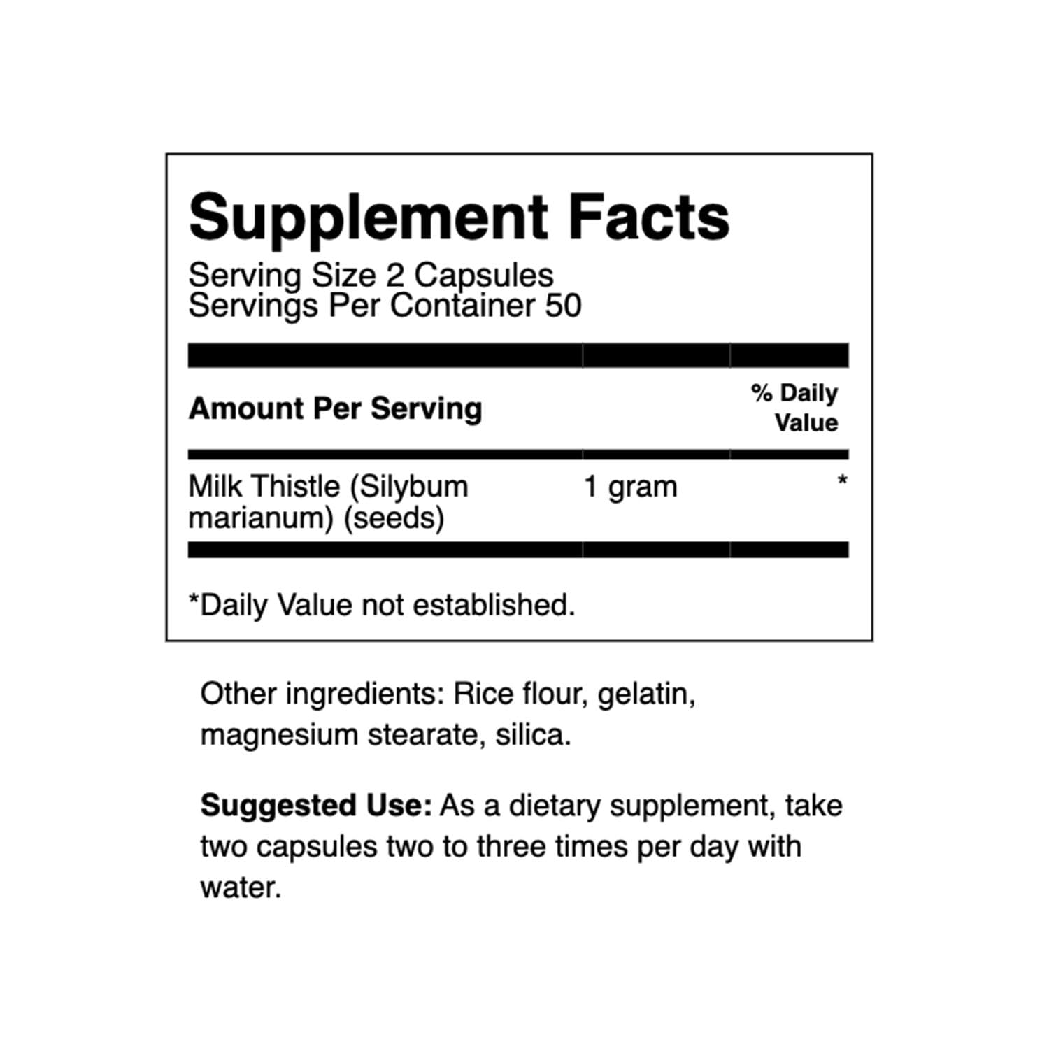 Swanson Milk Thistle capsules being poured for easy daily use
