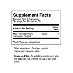 Swanson Milk Thistle capsules being poured for easy daily use