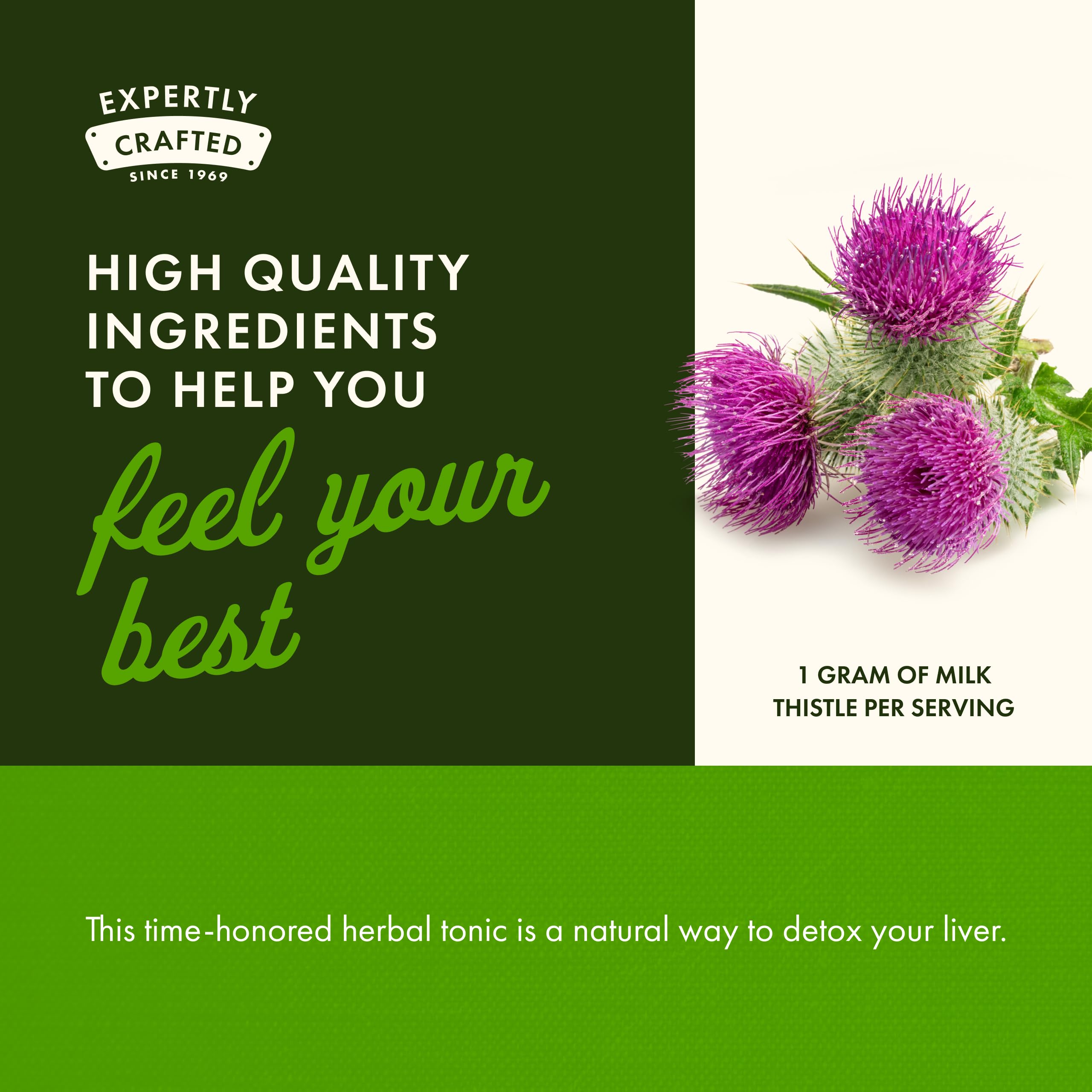 Swanson Milk Thistle label detail emphasizing full spectrum formula.