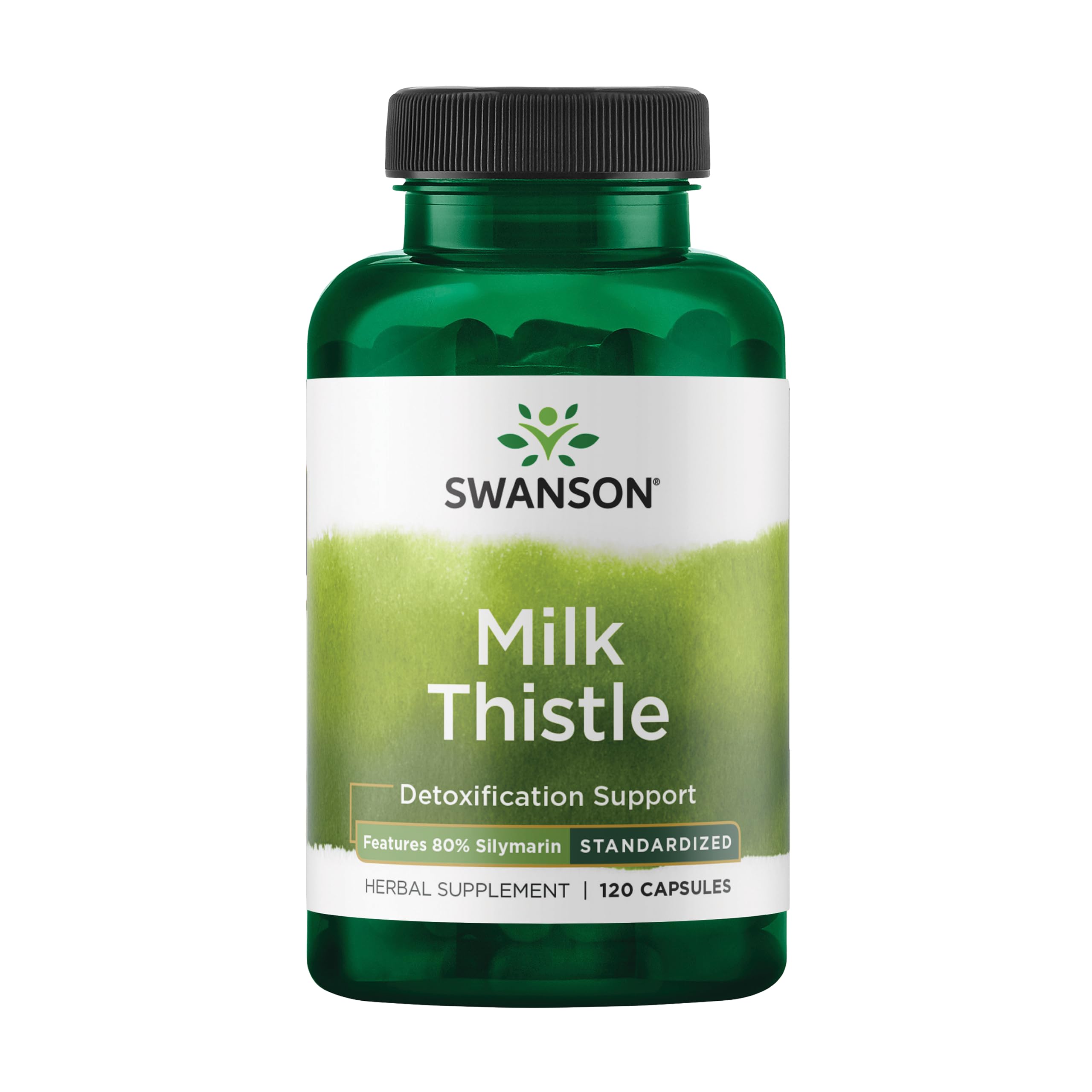Swanson Milk Thistle standardized 80% silymarin bottle supports daily liver wellness