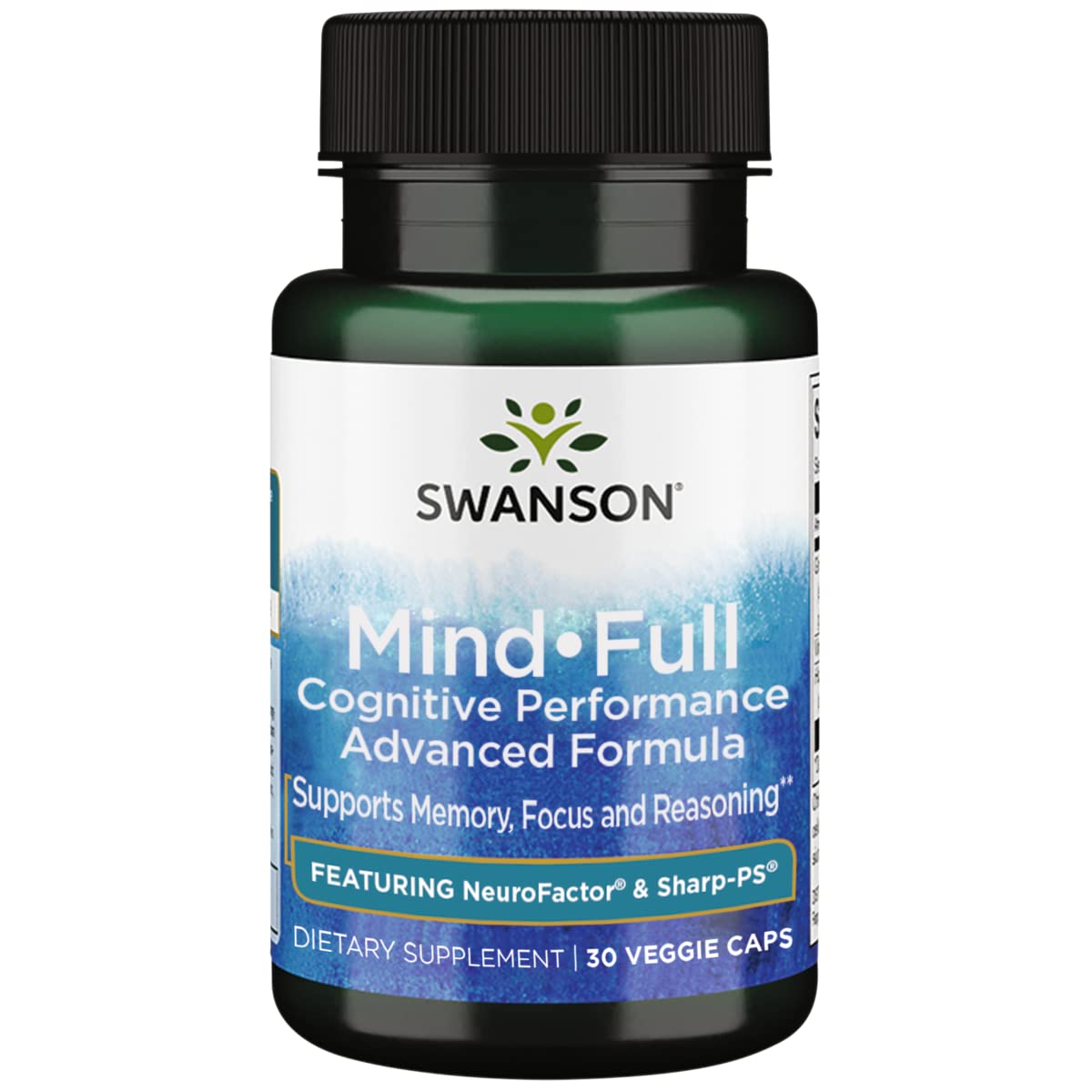 Swanson MindFull bottle front view suggests focus support for daily routines.