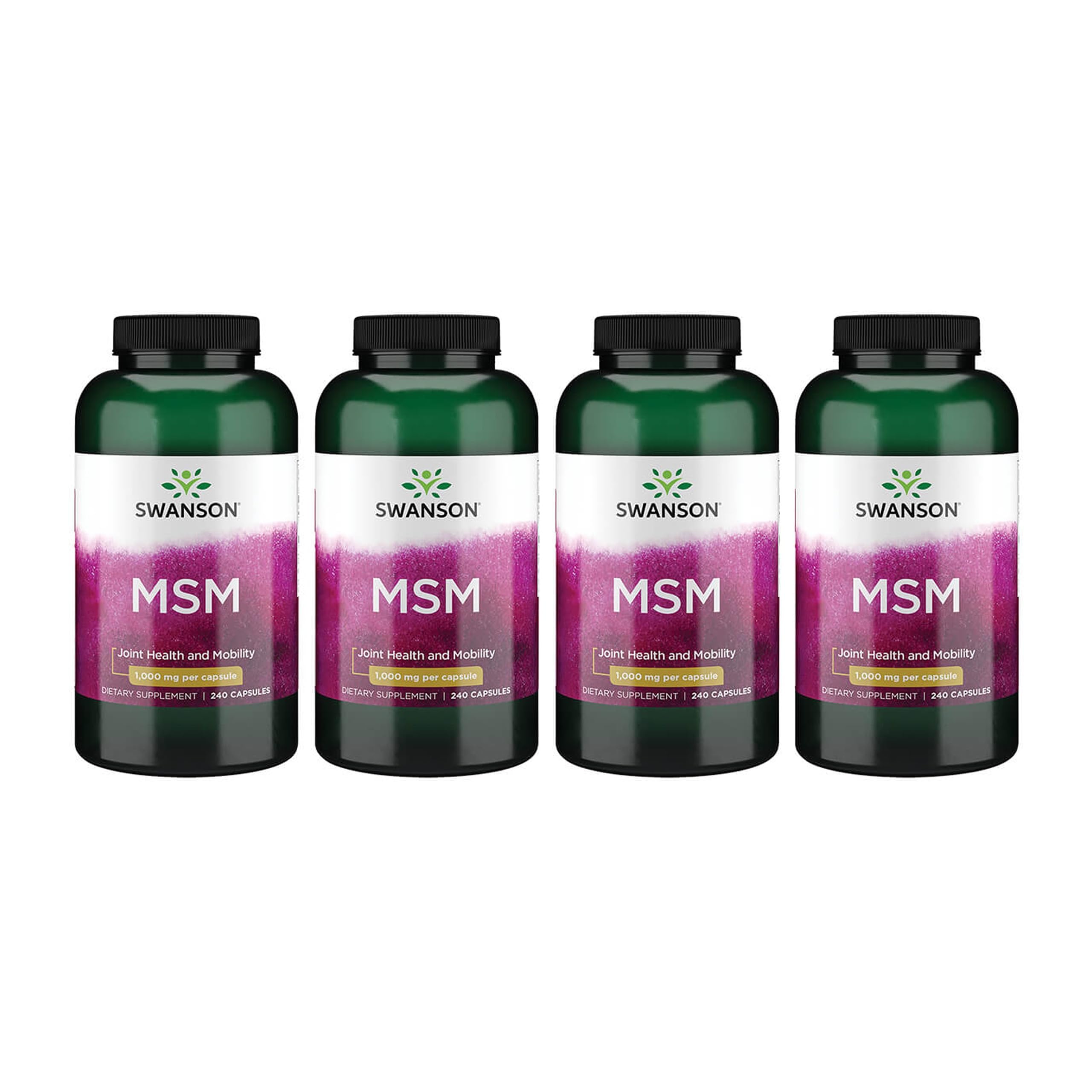 Swanson MSM bottle front showing joint support potential.
