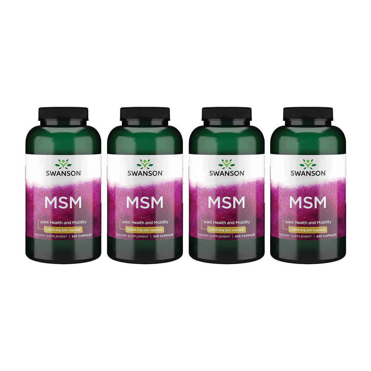 Swanson MSM bottle front showing joint support potential.