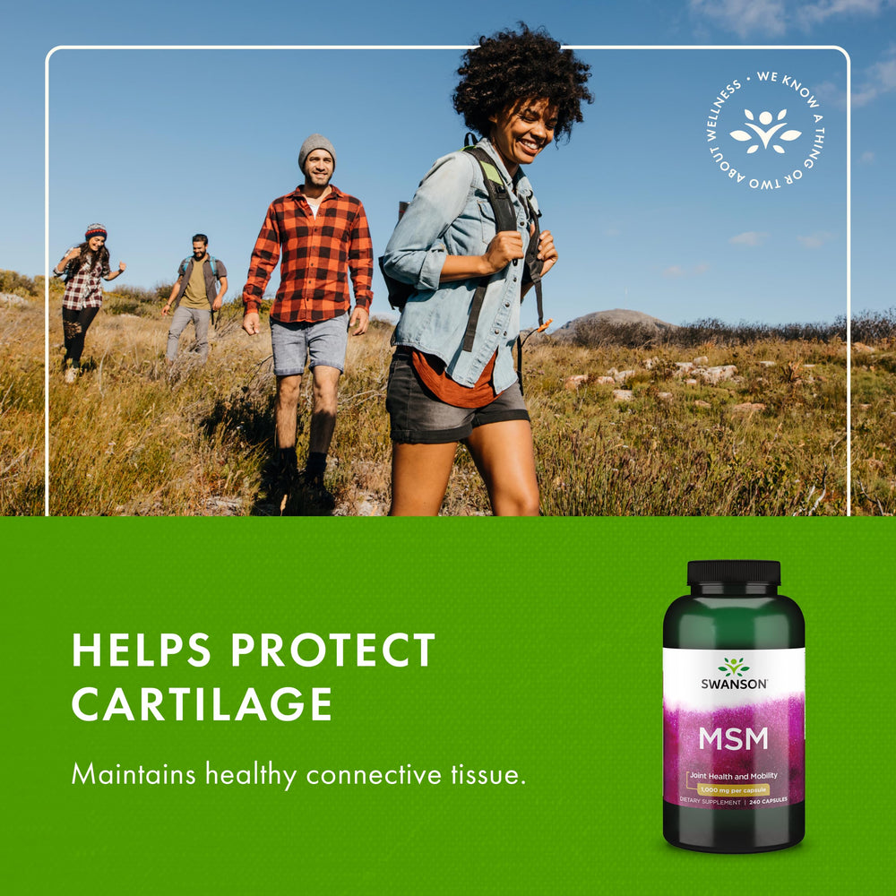 Swanson MSM bottle in hand ready for on-the-go daily use