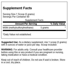 Swanson MSM powder with scoop for easy daily supplementation and joint support