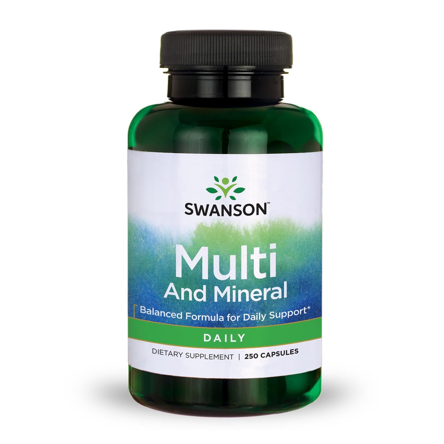 Swanson Multi and Mineral Daily bottle front view highlighting comprehensive daily nutrients