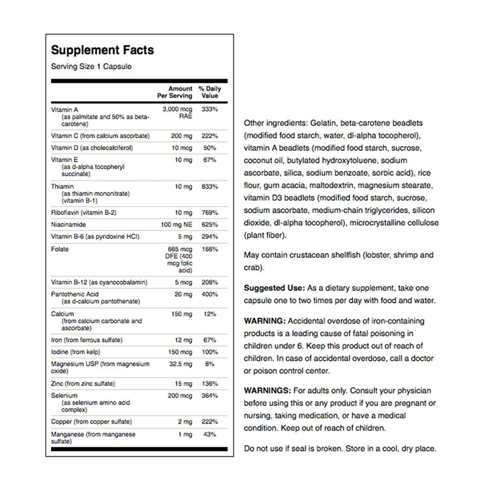 Swanson label back view showing recommended use and ingredients