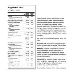 Swanson label back view showing recommended use and ingredients