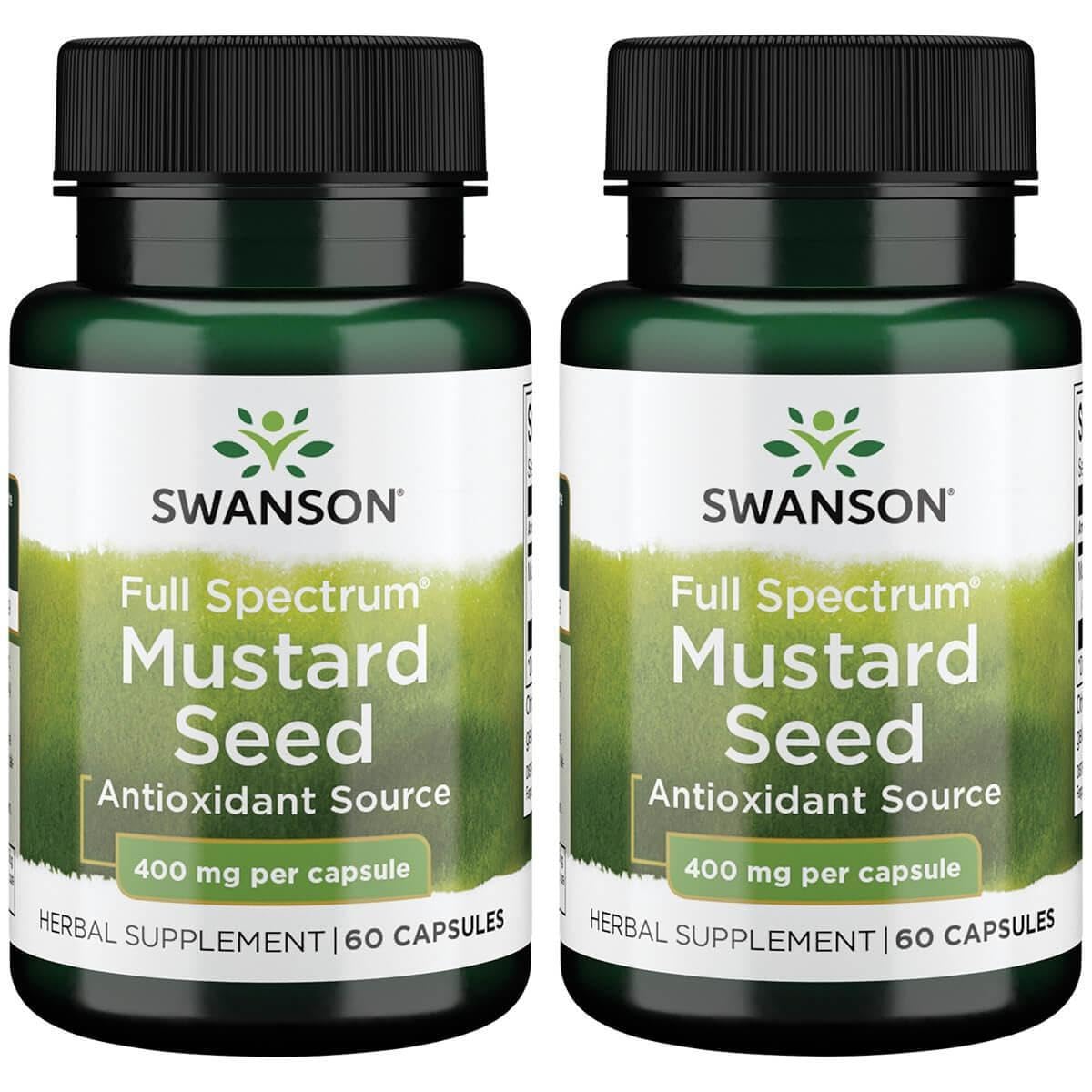 Swanson Full Spectrum Mustard Seed capsules offer daily herbal support in convenient capsules.