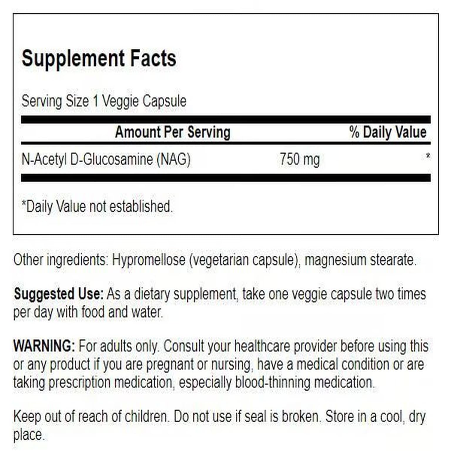 Swanson N-Acetyl D-Glucosamine bottle ready for daily joint and digestive wellness.