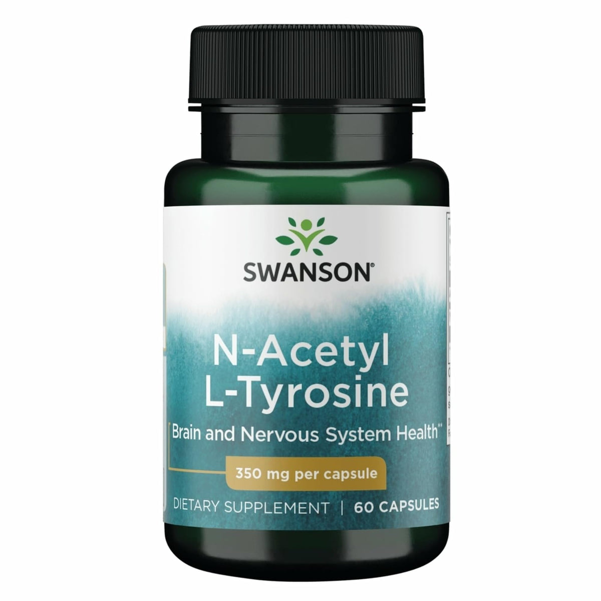 Swanson N-Acetyl L-Tyrosine bottle closed for daily cognitive support.
