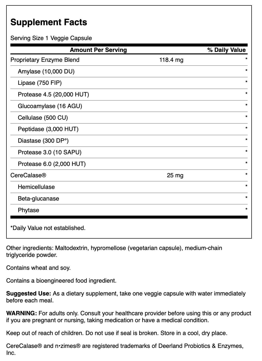 Swanson N-Zymes capsules close-up highlighting vegetarian enzymes for digestion.