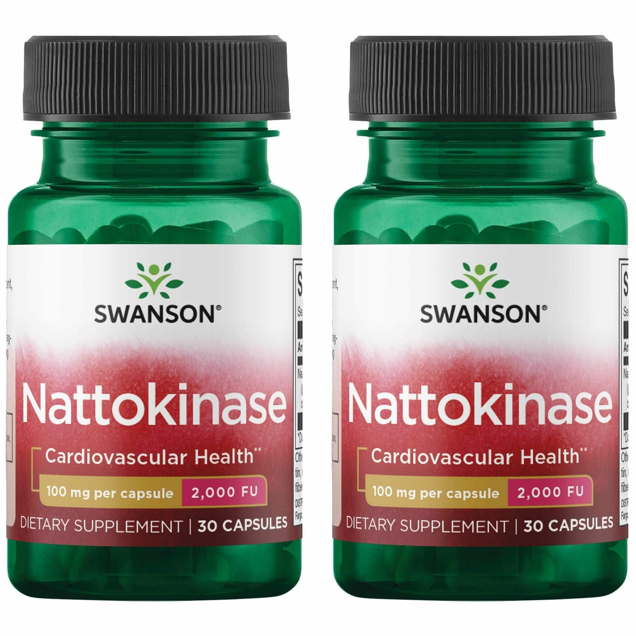 Swanson nattokinase bottle showing 2000 FU per capsule for daily use