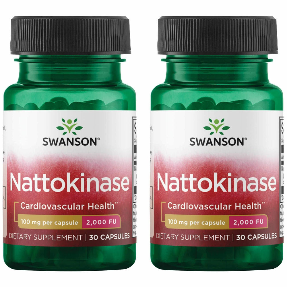 Swanson nattokinase bottle showing 2000 FU per capsule for daily use