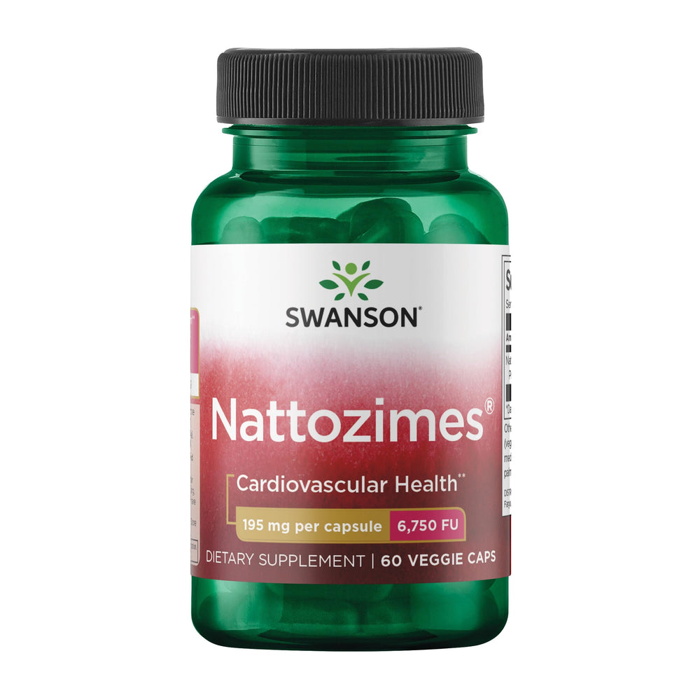 Swanson Nattozimes bottle pour enables easy daily dosing for busy schedules.