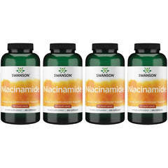 Swanson Niacinamide bottle with capsules supports energy metabolism.