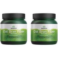 Swanson Oat Bran Fiber Powder bottle with organic fiber support for daily digestion