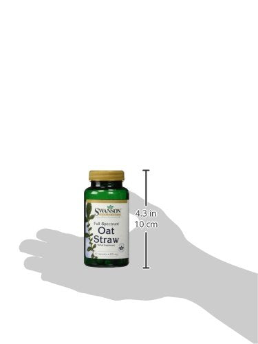 Close-up of Swanson Oat Straw bottle label highlighting 400 mg