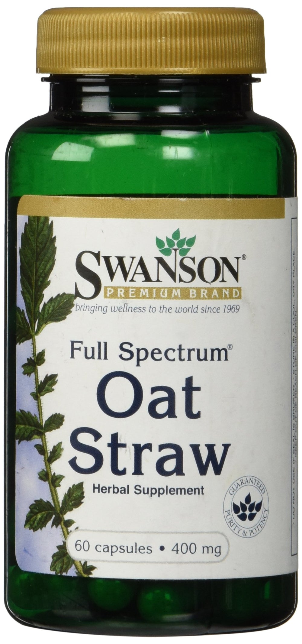 Swanson Oat Straw Full Spectrum bottle front for daily vitality