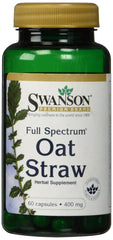 Swanson Oat Straw Full Spectrum bottle front for daily vitality