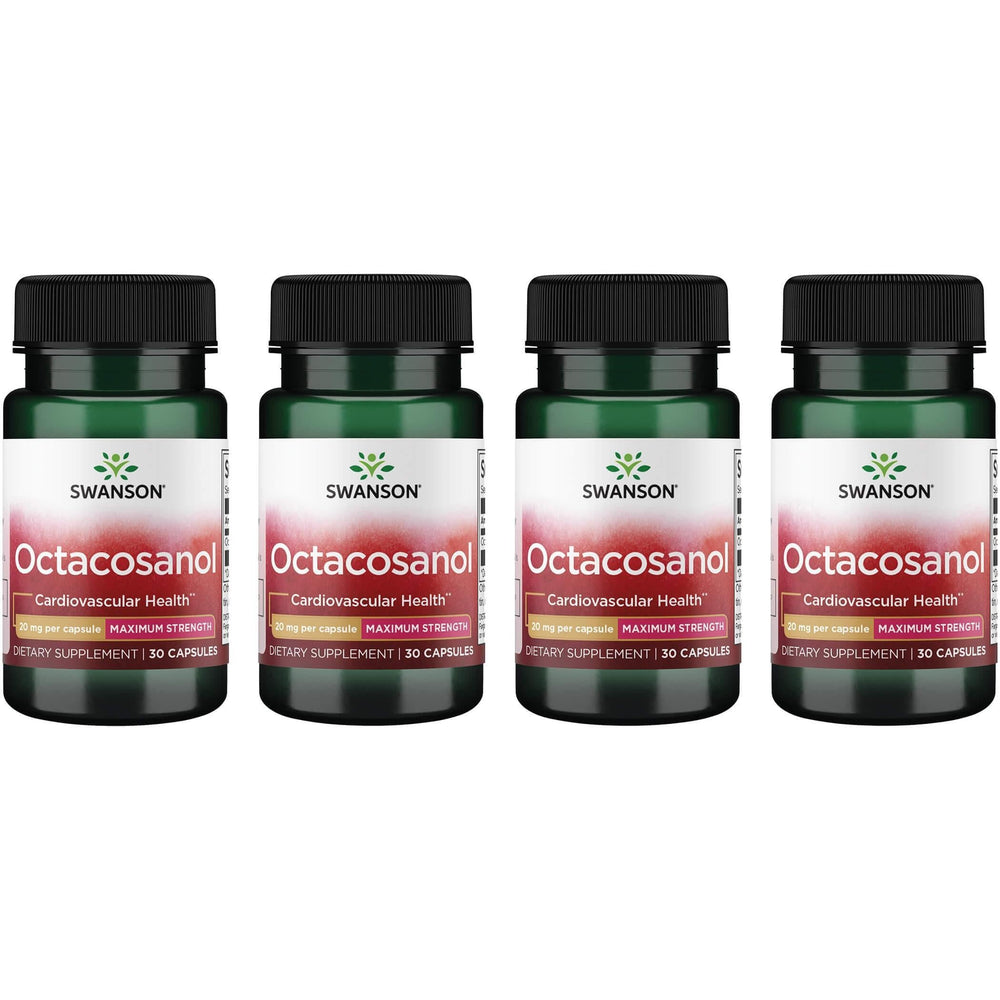 Swanson Octacosanol bottle with 30 capsules for cardiovascular support