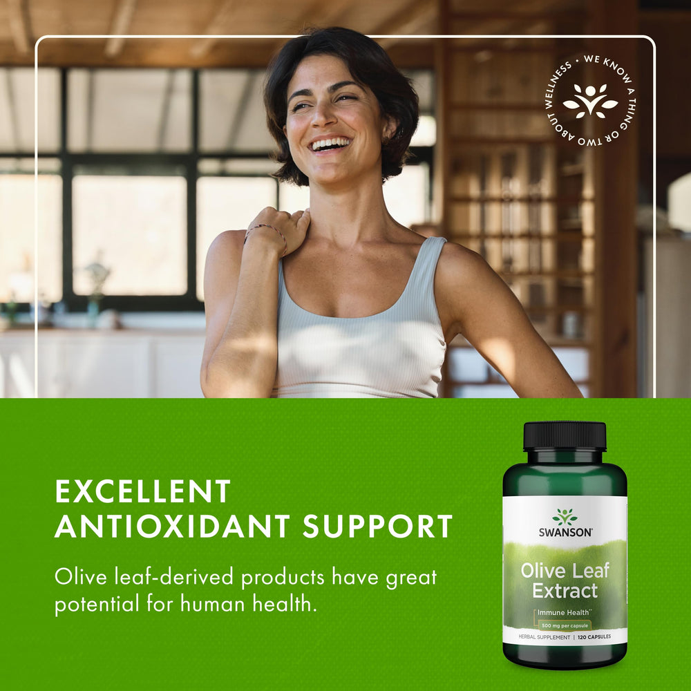Swanson olive leaf extract oleuropein 20 percent label highlighting potency