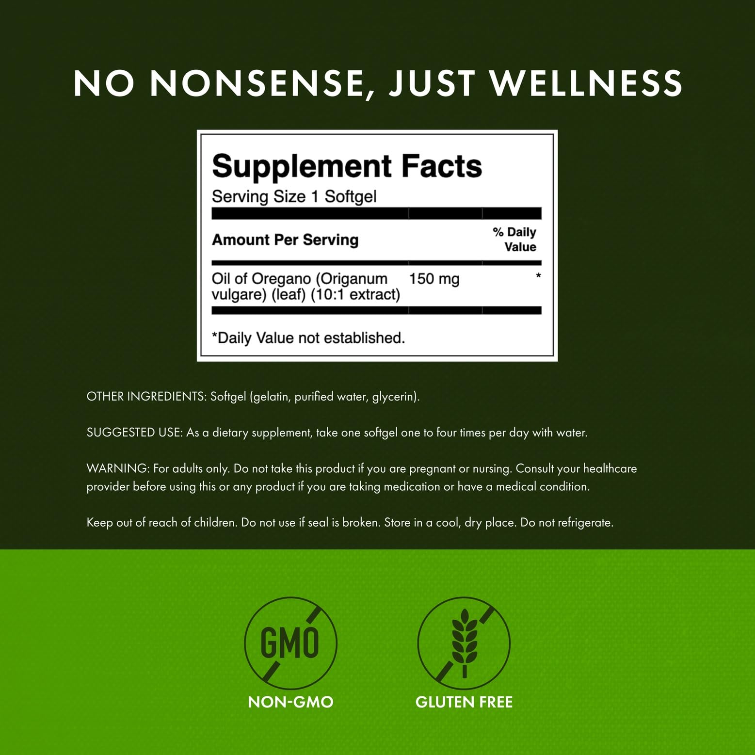 Oregano oil in olive oil base softgels support GI balance and overall comfort.