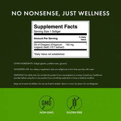 Oregano oil in olive oil base softgels support GI balance and overall comfort.