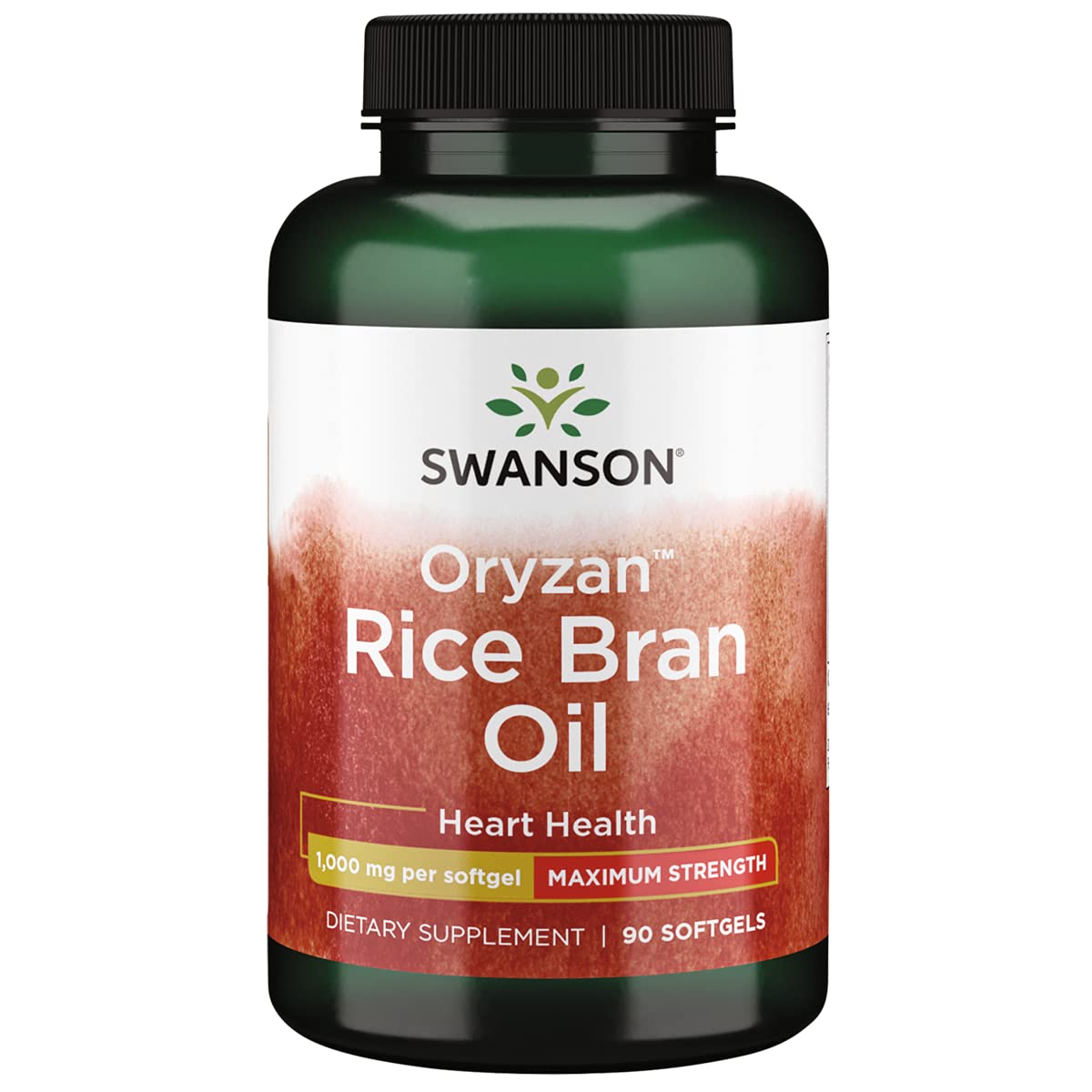 Swanson Oryzan Rice Bran Oil bottle for daily ingestion.