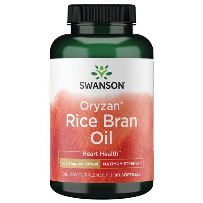 Swanson Oryzan Rice Bran Oil pouring to show easy dosing.