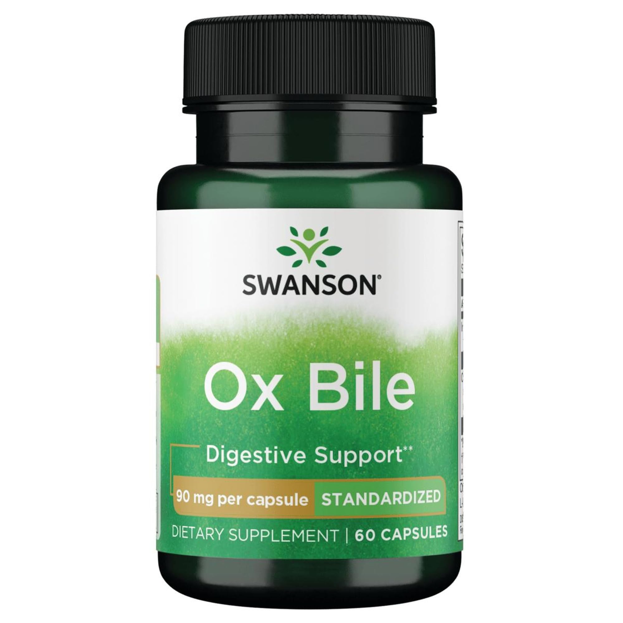 Swanson Ox Bile 90 mg capsules ready for daily digestive support