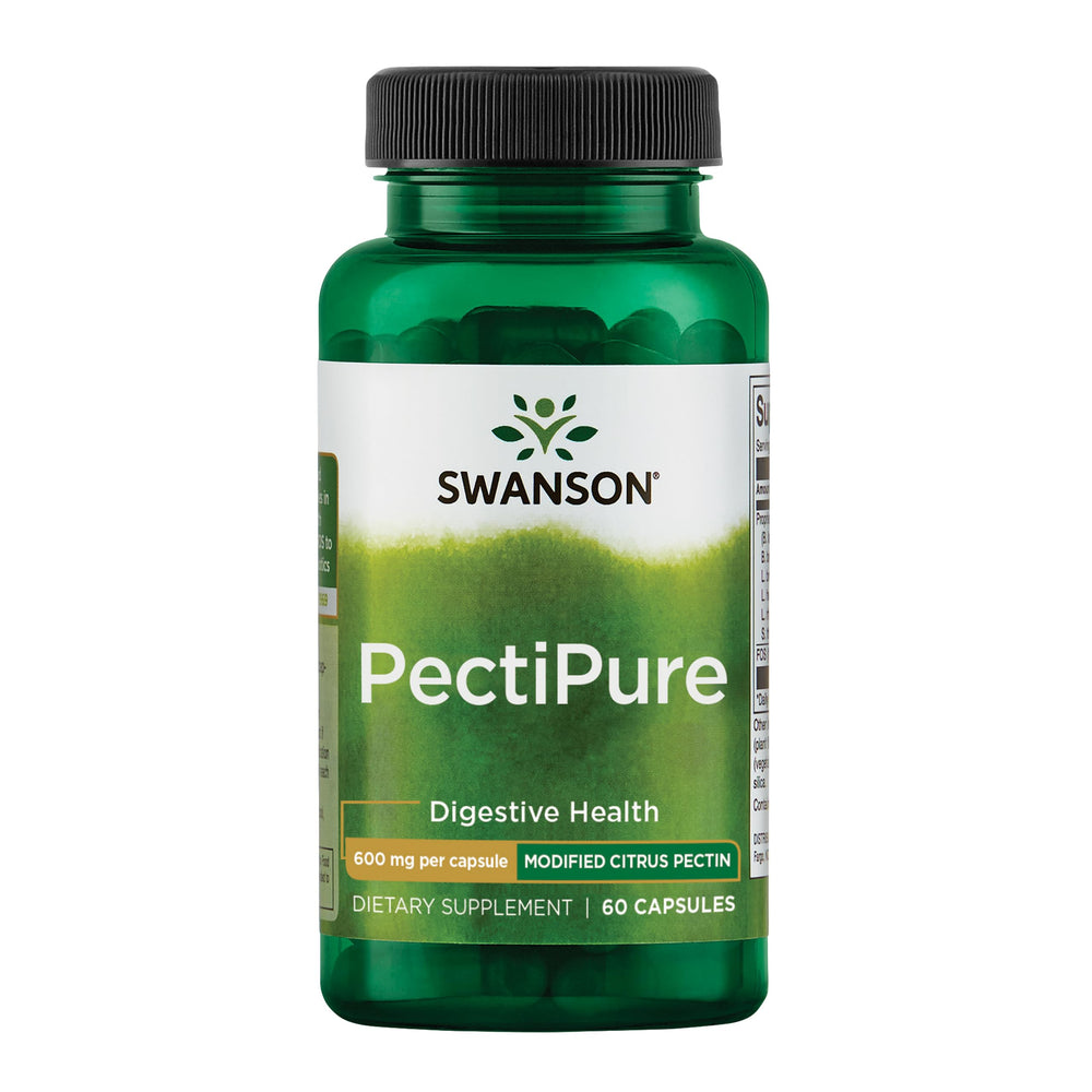 Swanson PectiPure capsules bottle promotes digestive and cellular wellness