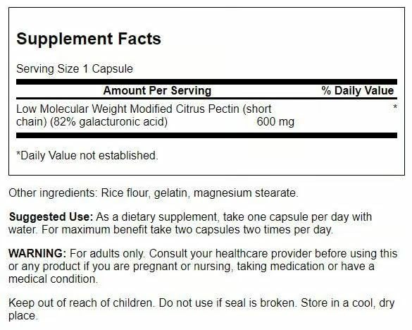 Swanson PectiPure capsules closeup highlighting 600 mg dosage for convenient daily use.