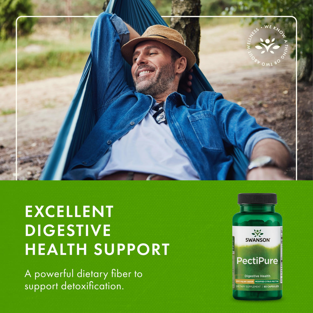 Swanson PectiPure capsules with water for easy daily intake