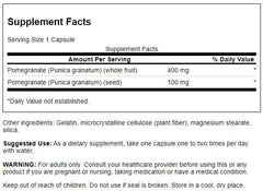 Swanson pomegranate seeds close-up highlighting whole fruit and seed formula for daily wellness.