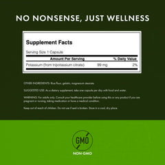 Potassium Citrate capsules from Swanson ready for daily use