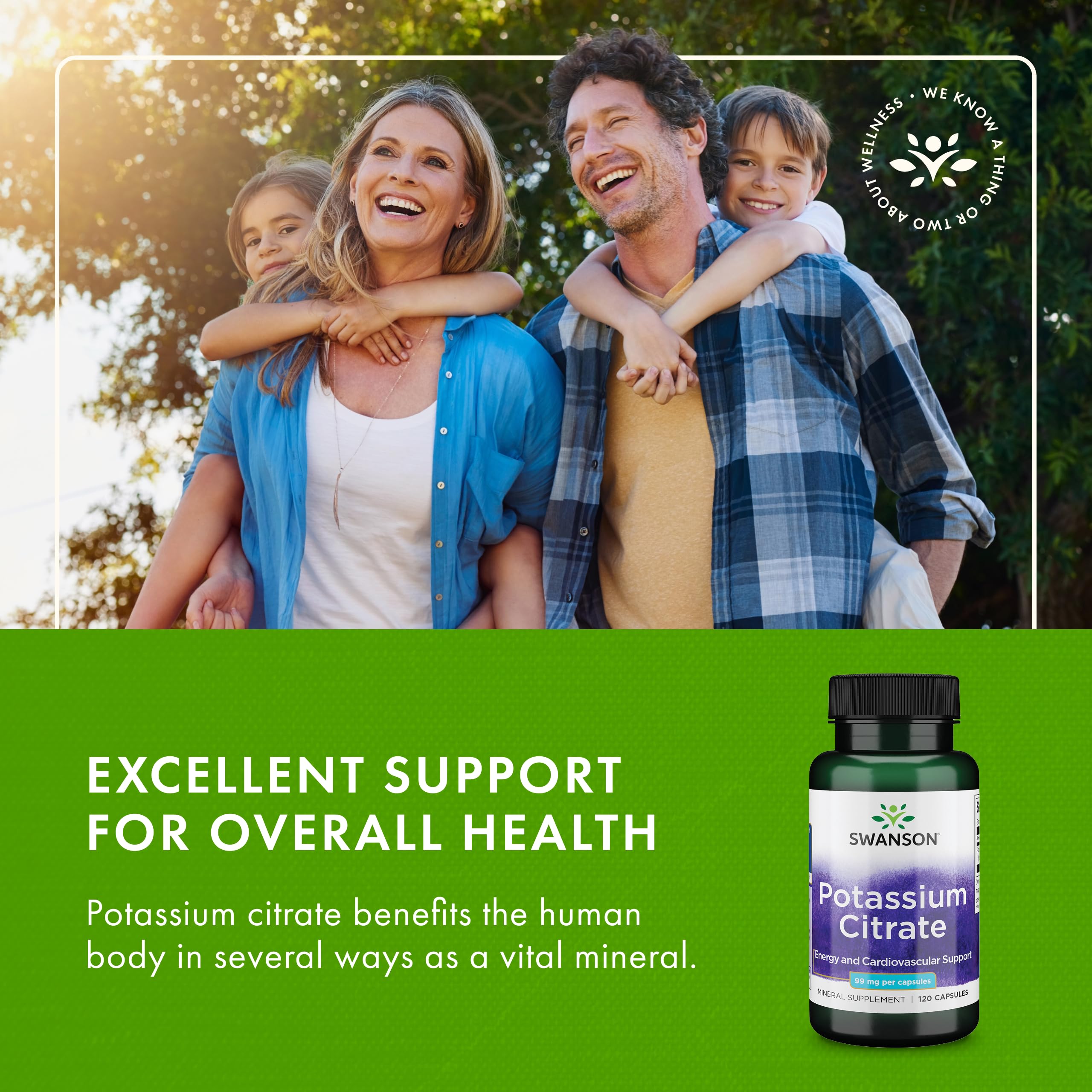 Swanson Potassium Citrate capsule close-up for quick daily supplement