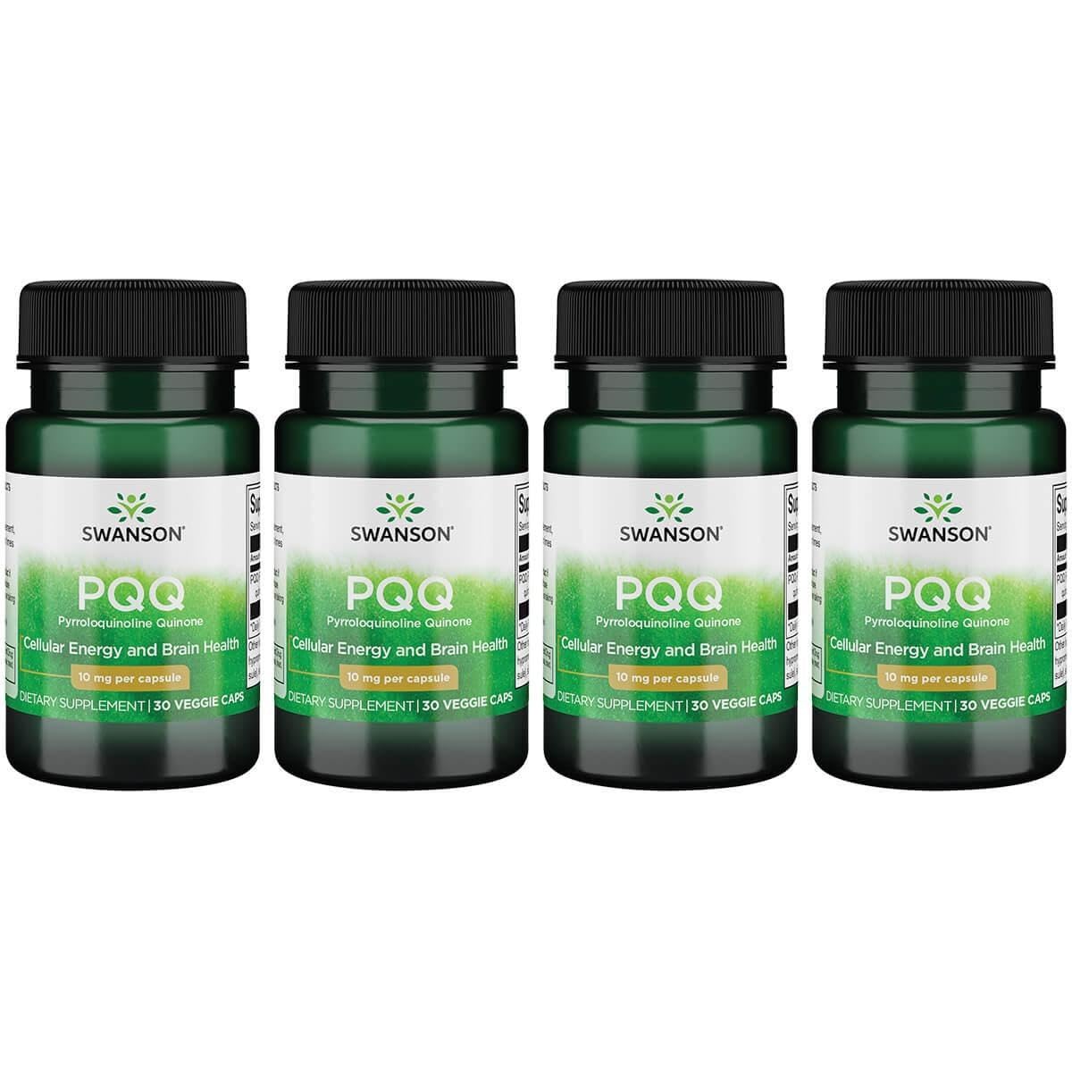 Swanson PQQ 10 mg vegan caps bottle for potential mitochondrial support and daily energy