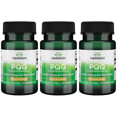 Swanson PQQ 10 mg vegan capsule close-up showing easy-to-swallow form for daily use