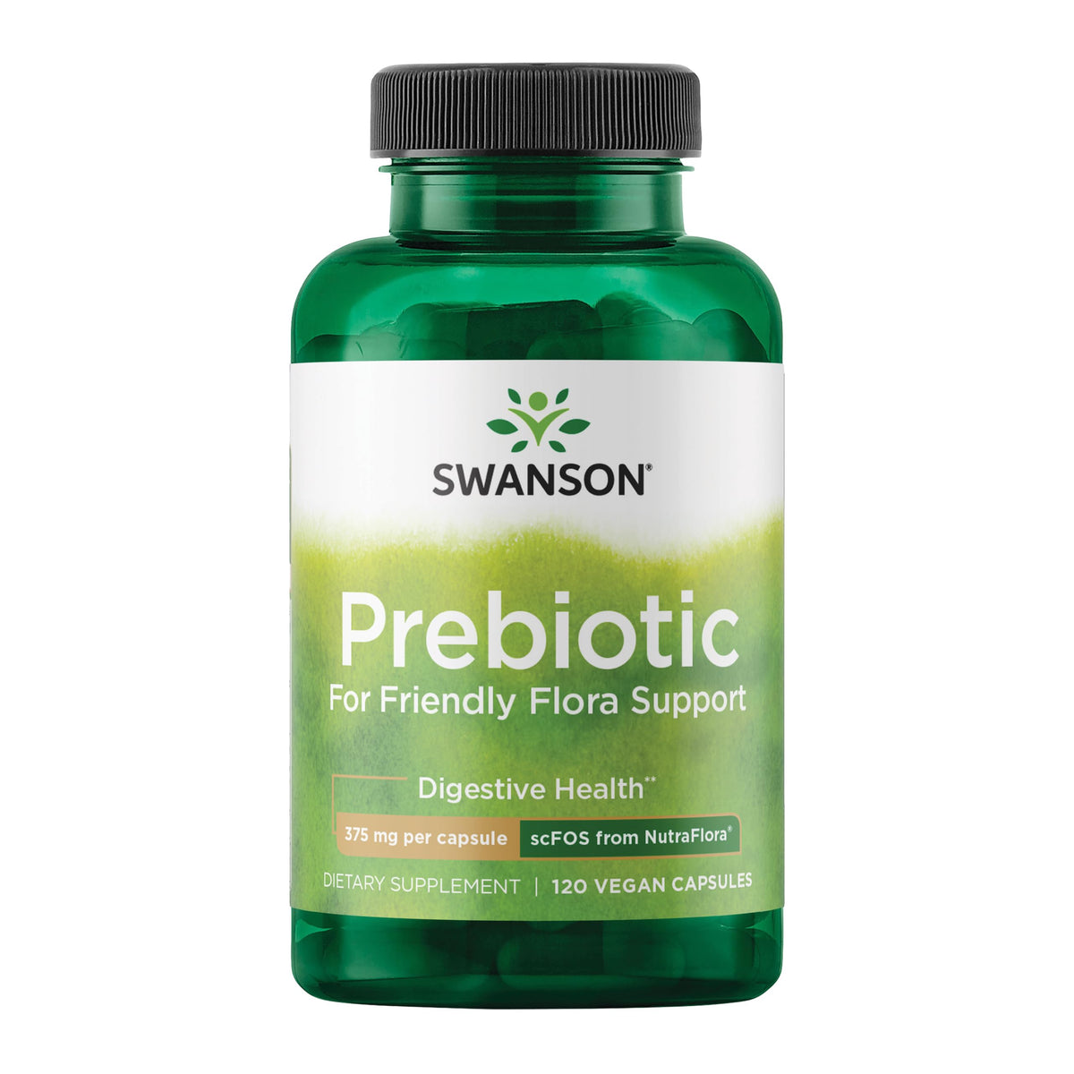 Swanson Prebiotic bottle, promotes digestive balance and daily comfort